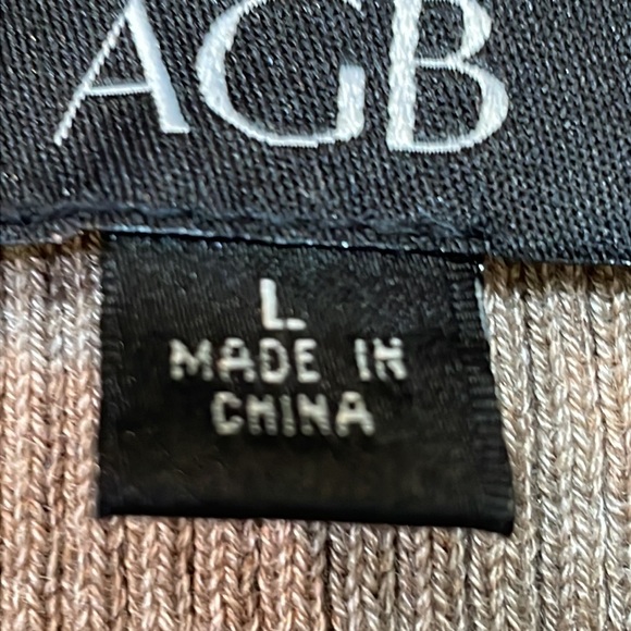 AGB Dress Size Large NWT Heather Taupe Color 2 accent pockets Sweater Tunic - Picture 12 of 14